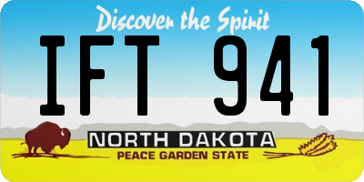 ND license plate IFT941