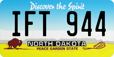 ND license plate IFT944