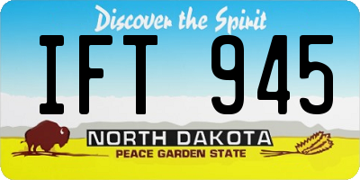 ND license plate IFT945