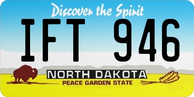 ND license plate IFT946