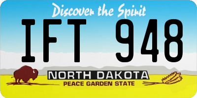 ND license plate IFT948