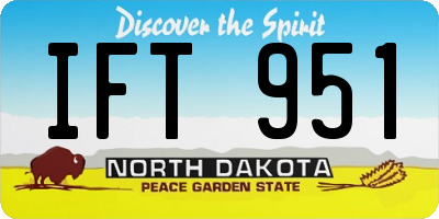 ND license plate IFT951