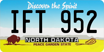 ND license plate IFT952