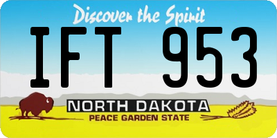 ND license plate IFT953