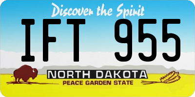 ND license plate IFT955