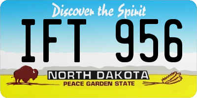 ND license plate IFT956
