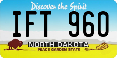 ND license plate IFT960