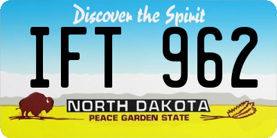 ND license plate IFT962