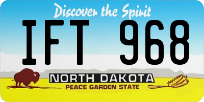 ND license plate IFT968