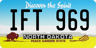 ND license plate IFT969