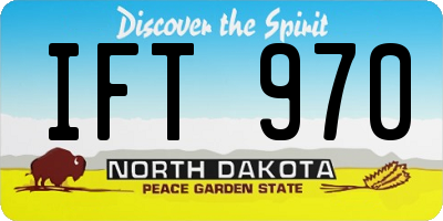 ND license plate IFT970