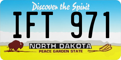 ND license plate IFT971