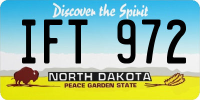 ND license plate IFT972