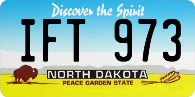 ND license plate IFT973