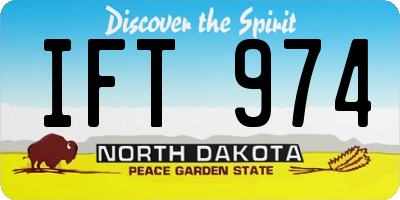 ND license plate IFT974