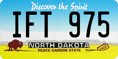 ND license plate IFT975