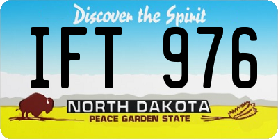 ND license plate IFT976