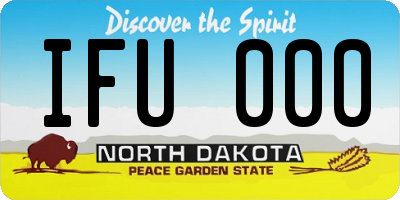ND license plate IFU000