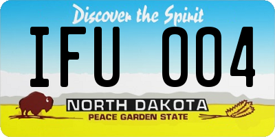 ND license plate IFU004