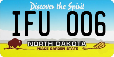 ND license plate IFU006