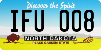 ND license plate IFU008