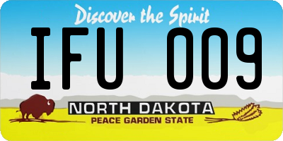 ND license plate IFU009