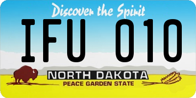 ND license plate IFU010