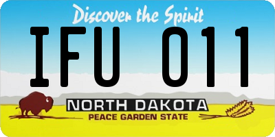 ND license plate IFU011