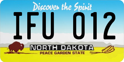 ND license plate IFU012