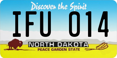 ND license plate IFU014