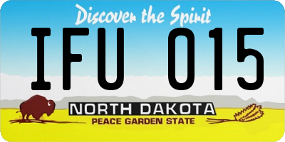 ND license plate IFU015