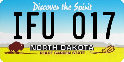 ND license plate IFU017