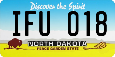 ND license plate IFU018