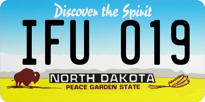 ND license plate IFU019