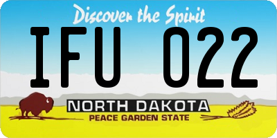 ND license plate IFU022