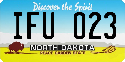 ND license plate IFU023