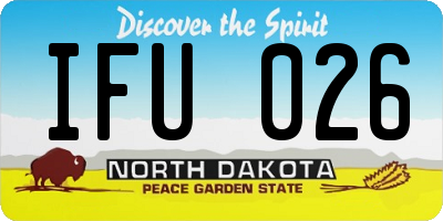 ND license plate IFU026