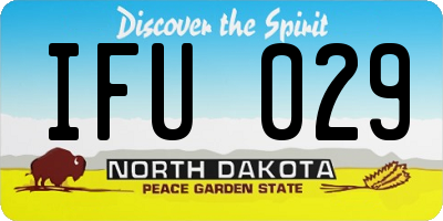 ND license plate IFU029