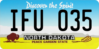 ND license plate IFU035