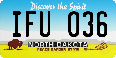 ND license plate IFU036
