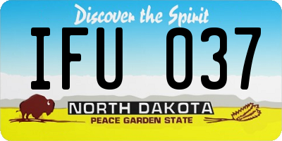 ND license plate IFU037