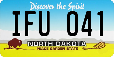 ND license plate IFU041