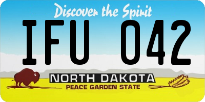ND license plate IFU042