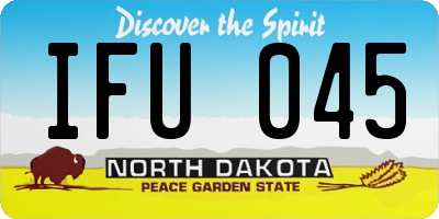 ND license plate IFU045