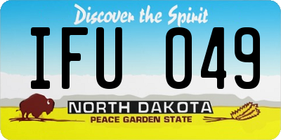 ND license plate IFU049