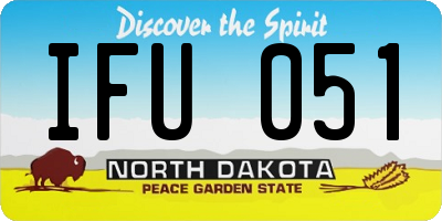 ND license plate IFU051