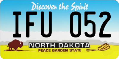 ND license plate IFU052