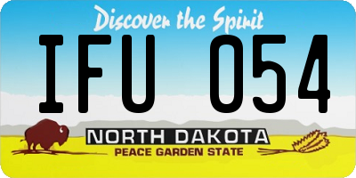 ND license plate IFU054