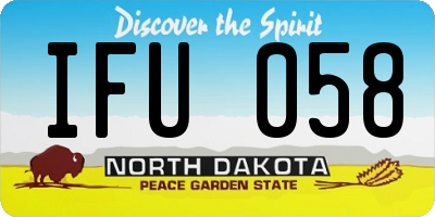 ND license plate IFU058