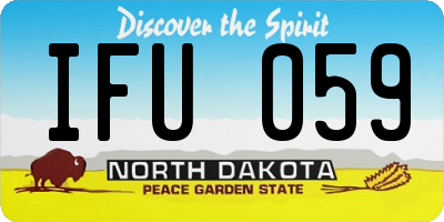 ND license plate IFU059
